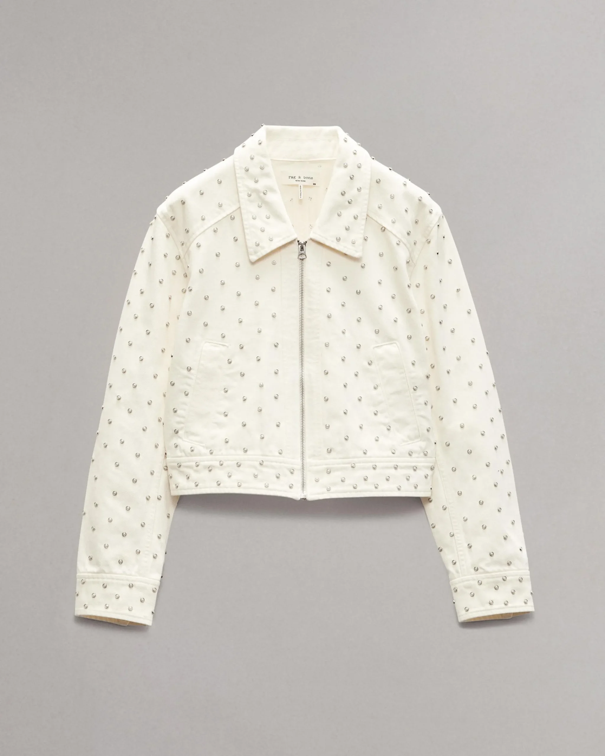 Sale Anya Studded Denim Jacket Women Jackets & Coats