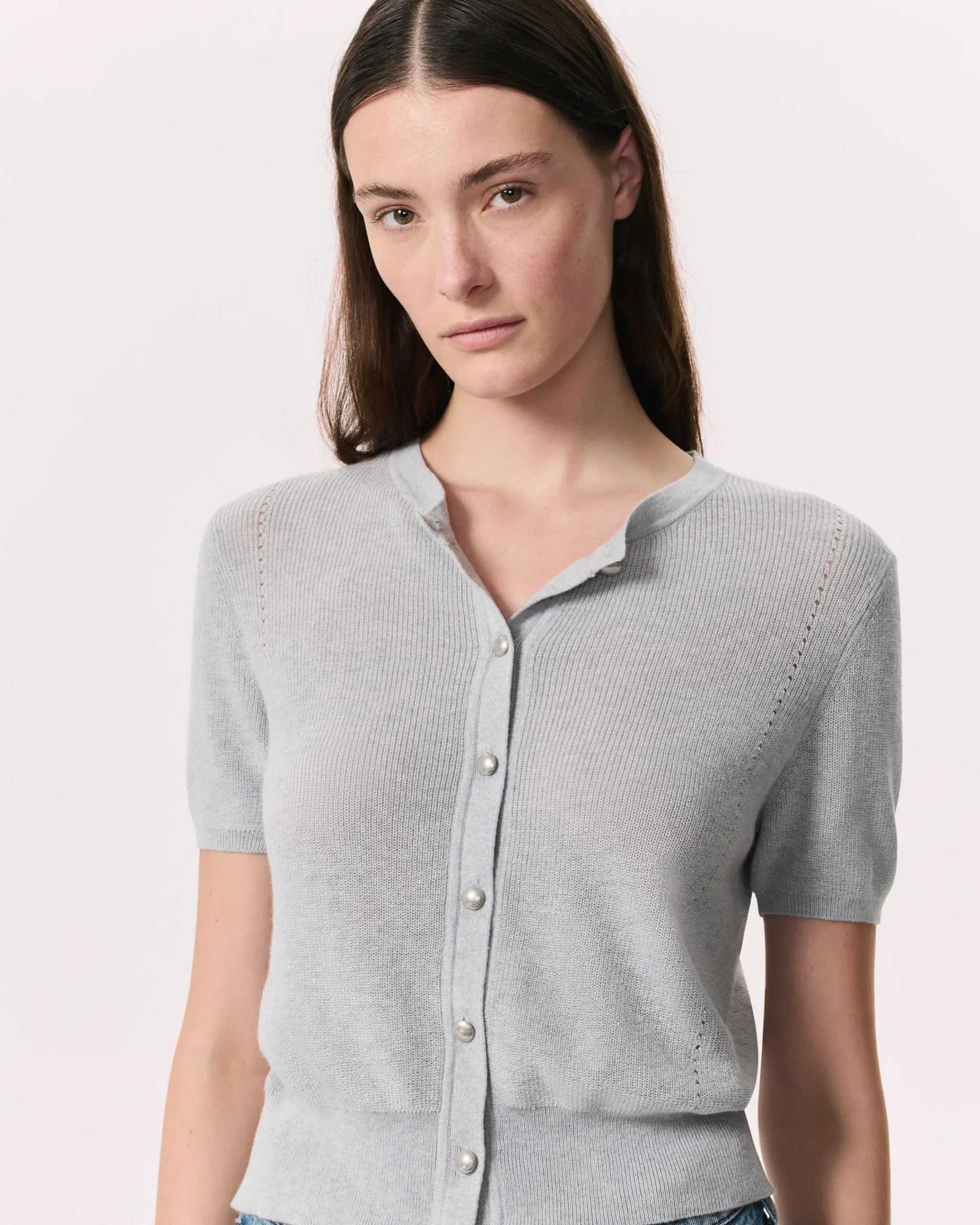 Discount Dina Cotton-Blend Cardigan Women Sweaters & Sweatshirts