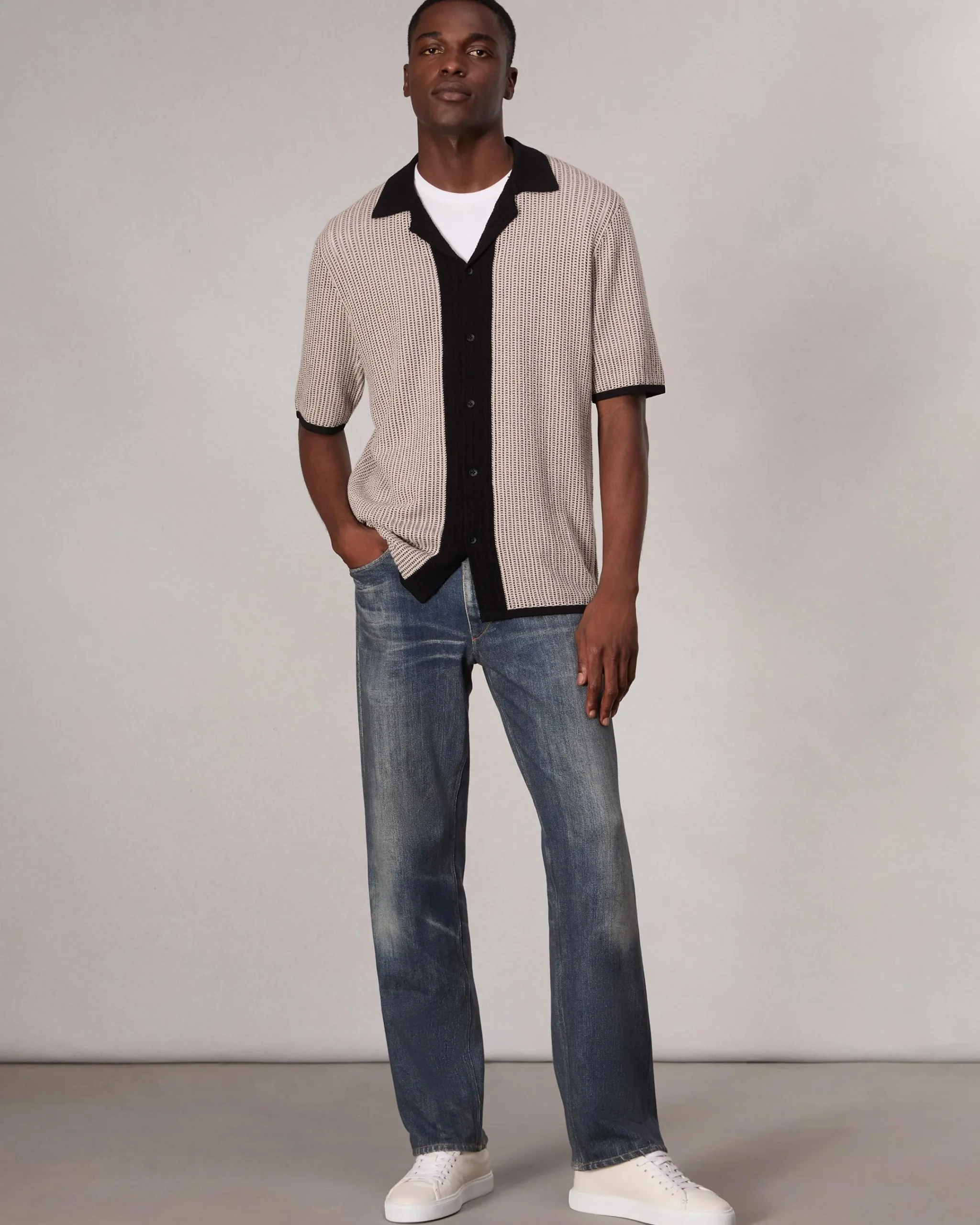 Clearance Harvey Knit Camp Shirt Shirts