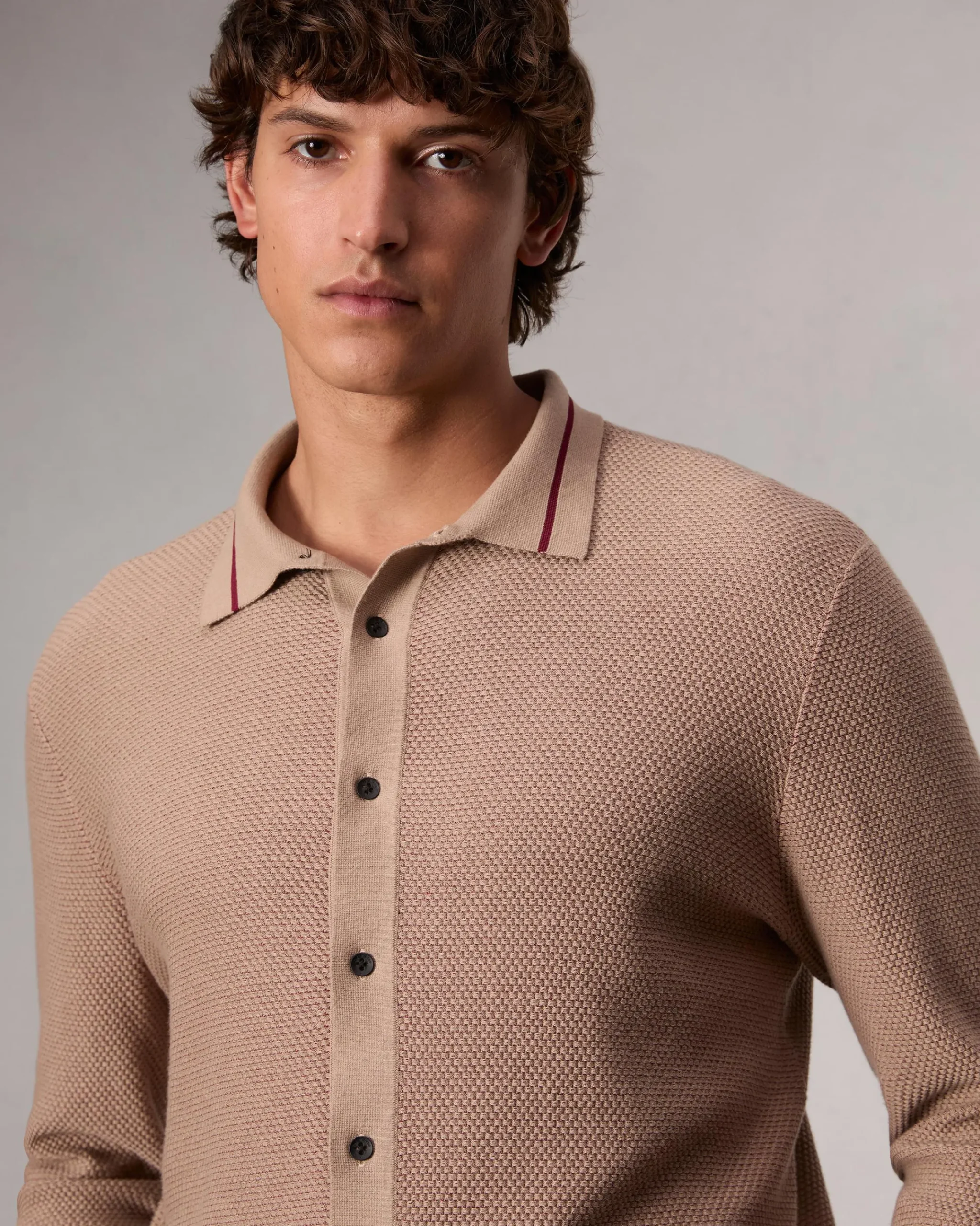 Online Harvey Knit Shirt Sweaters