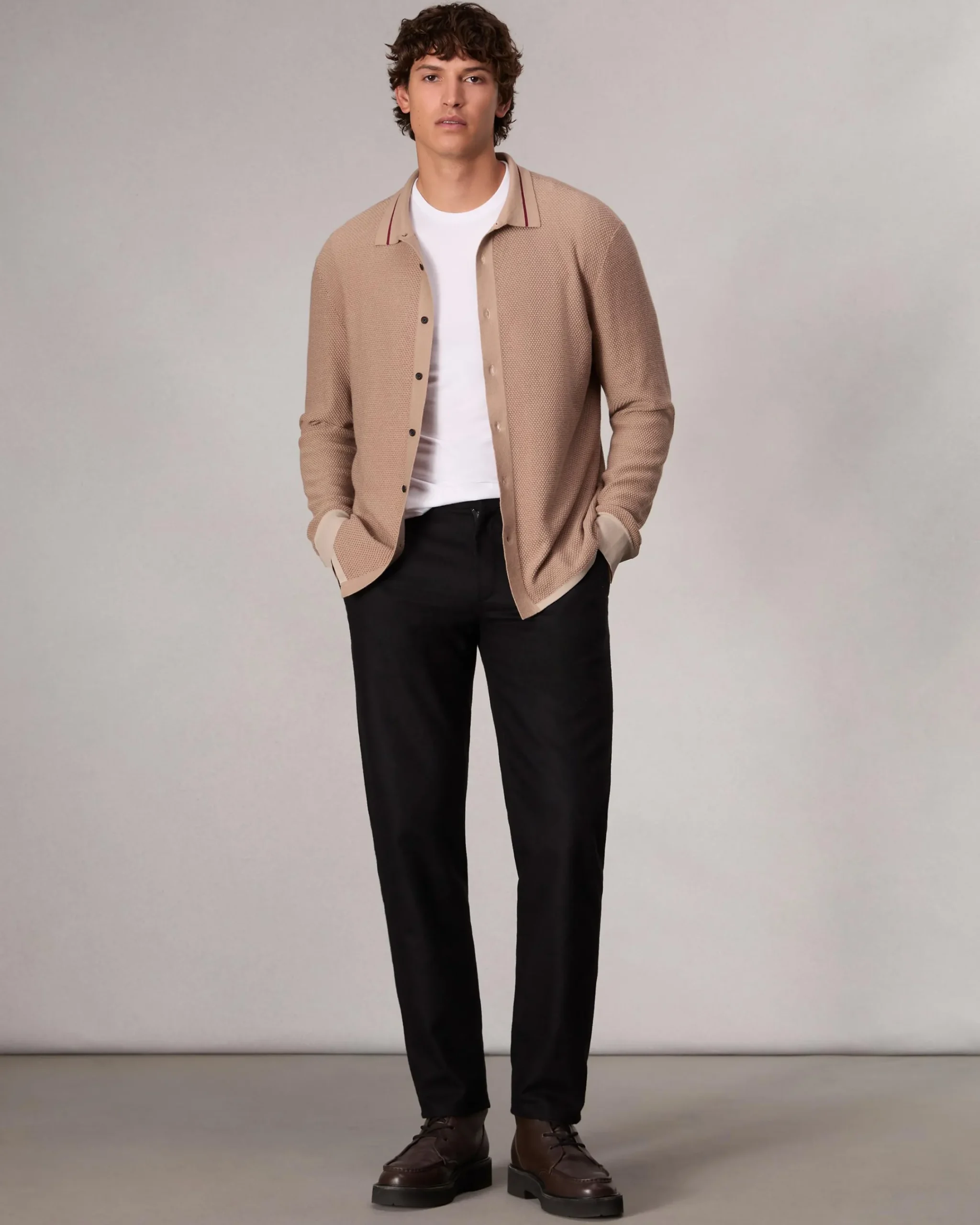 Online Harvey Knit Shirt Sweaters