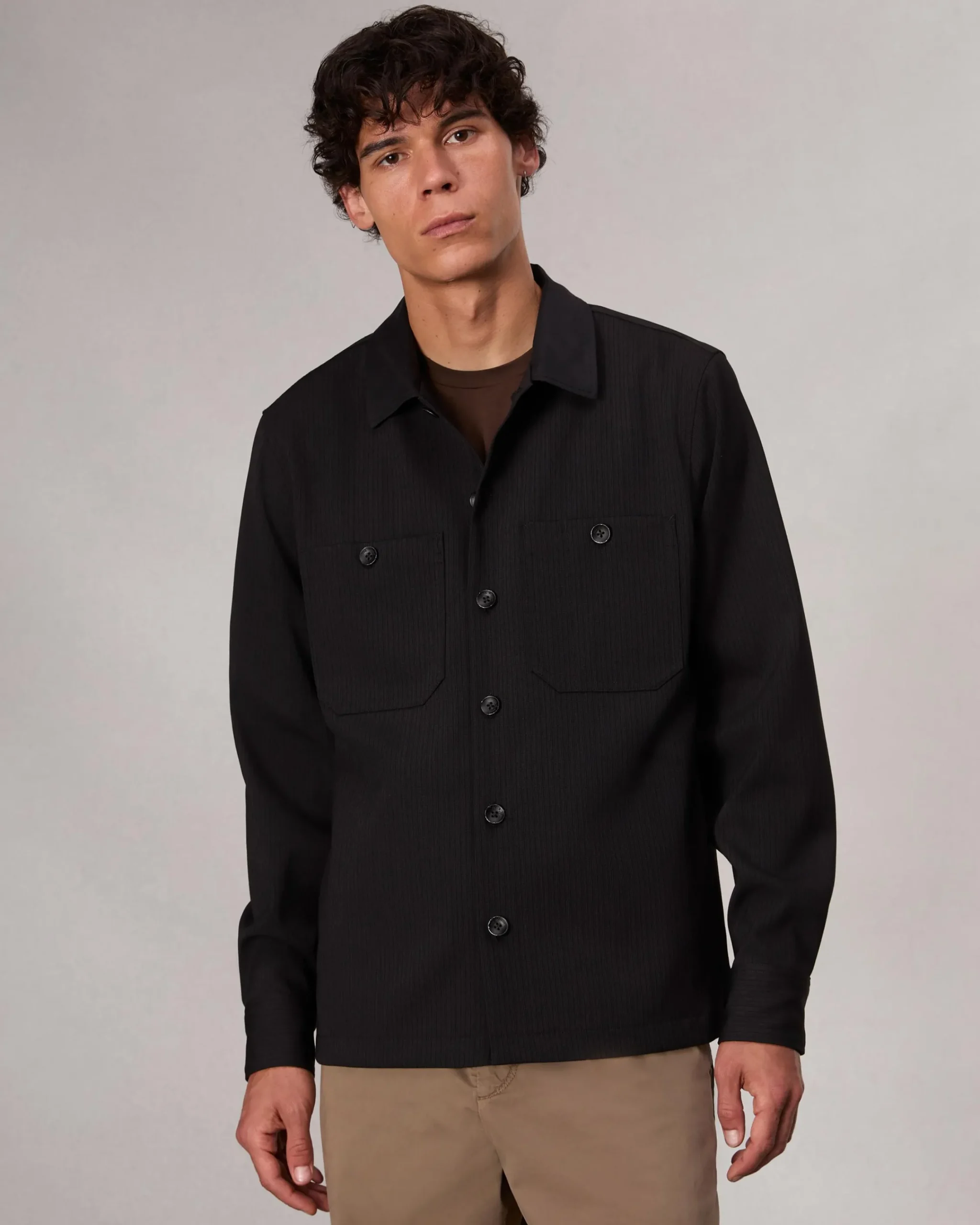 Store Hyde Striped Shirt Jacket Jackets & Coats