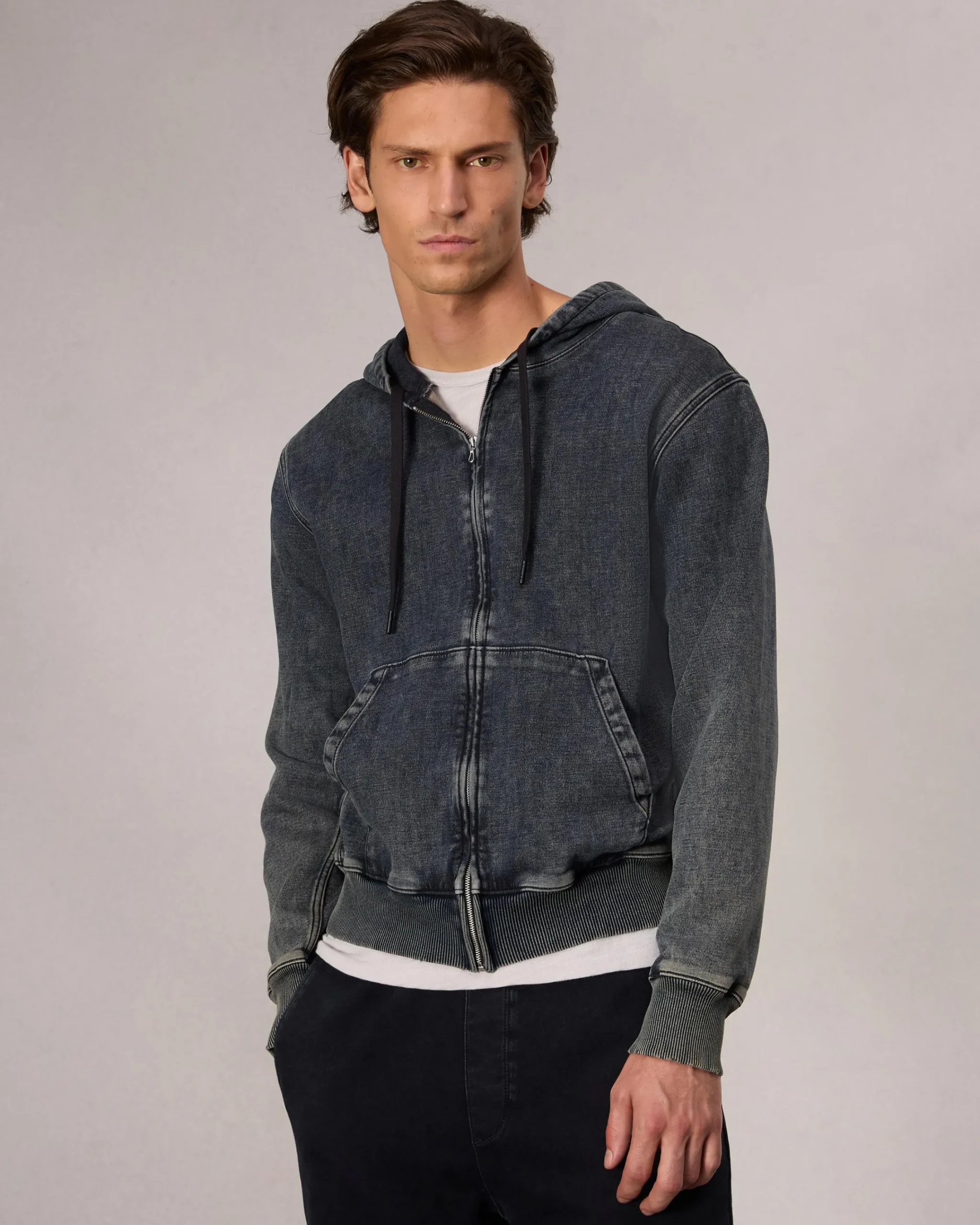 Store rbSTRIDE Denim Zip Hoodie Sweatshirts