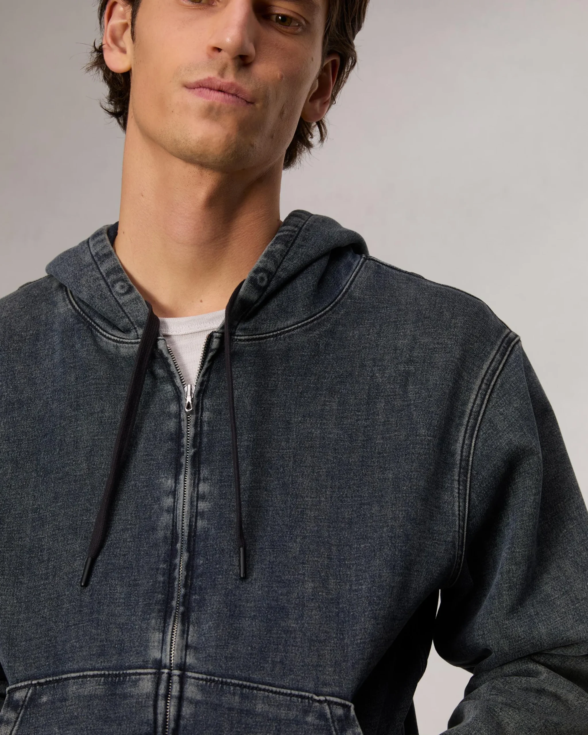 Store rbSTRIDE Denim Zip Hoodie Sweatshirts