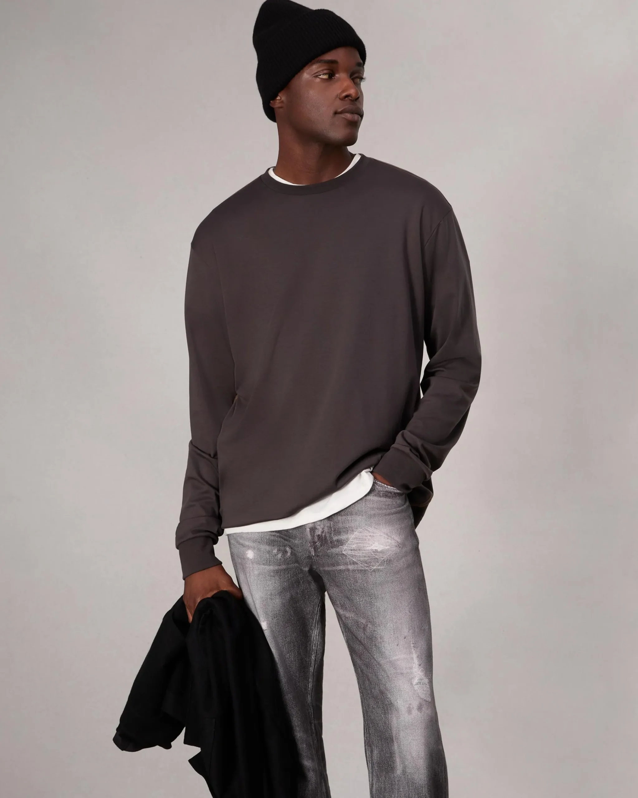 Cheap Relaxed Fit Contrast-Trim Cotton Tee T-Shirts & Henleys