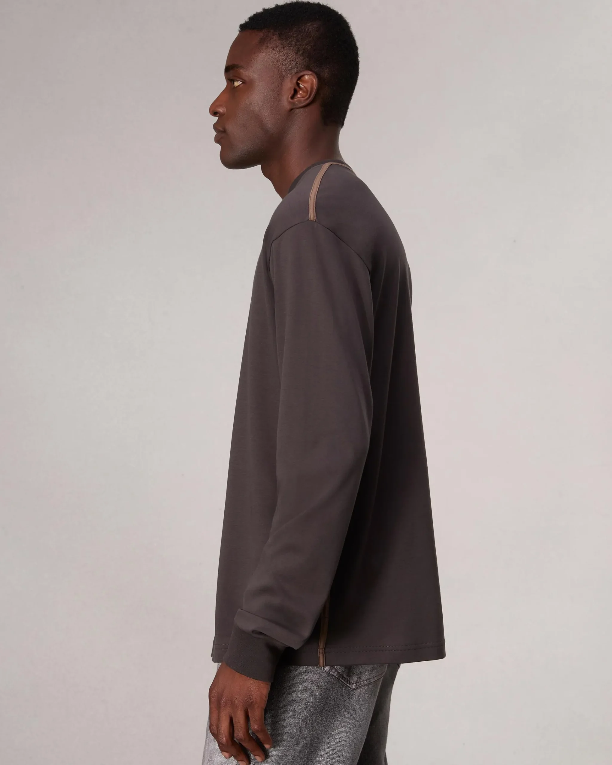 Cheap Relaxed Fit Contrast-Trim Cotton Tee T-Shirts & Henleys